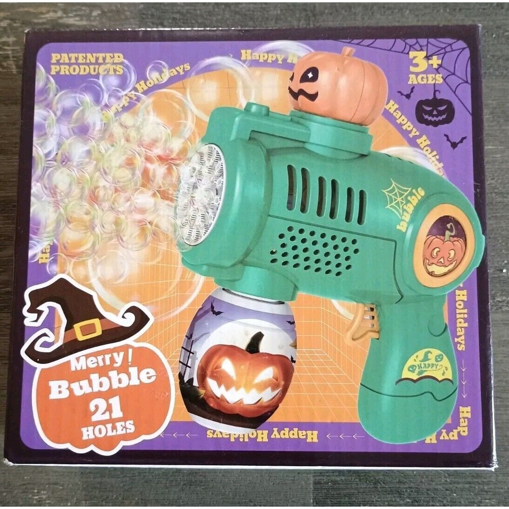 Pumpkin Halloween Merry Bubble 21 Holes Bubble Maker New